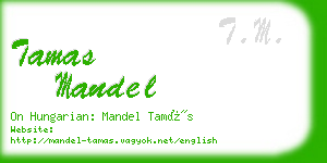 tamas mandel business card